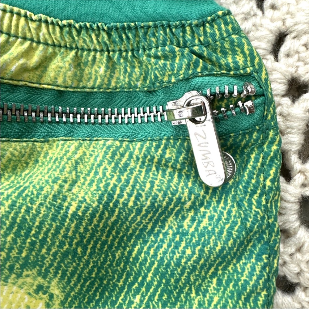 Zumba Pants Joggers Green Cargo Parachute Adjustable Ankle Strap XS - Picture 8 of 15